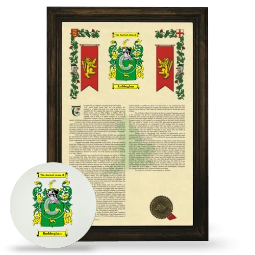 Rudderghan Framed Armorial History and Mouse Pad - Brown