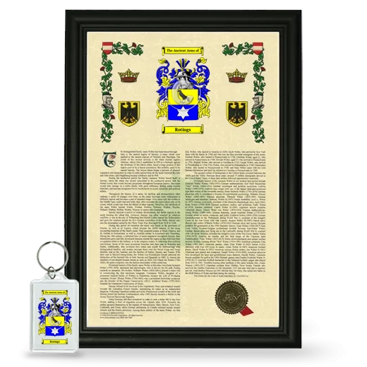 Rotings Framed Armorial History and Keychain - Black