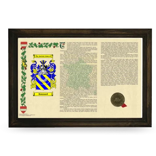 Roussard Armorial Landscape Framed - Brown