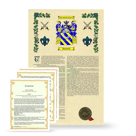 Roussard Armorial History and Symbolism package