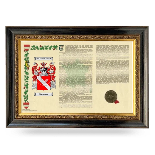 Rauvores Armorial Landscape Framed - Heirloom