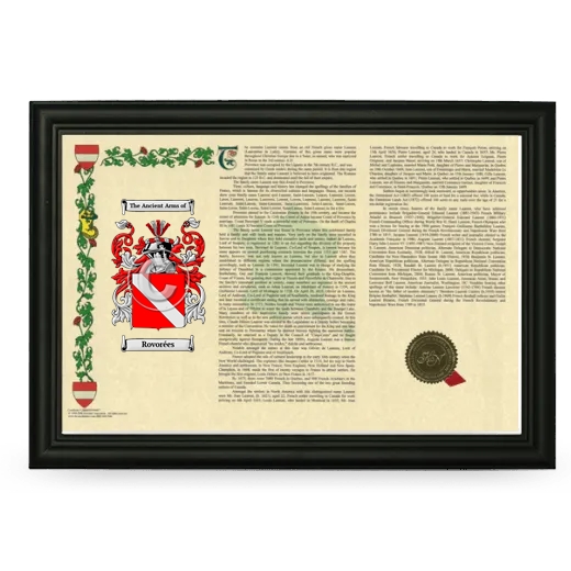 Rovorées Armorial Landscape Framed - Black