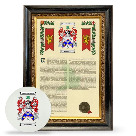 Rowntray Framed Armorial History and Mouse Pad - Heirloom