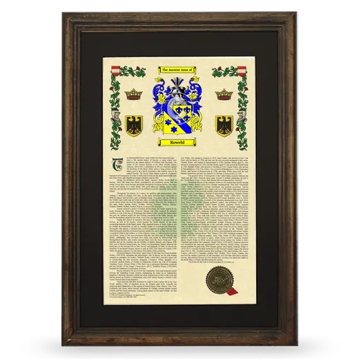 Rowehl Deluxe Armorial Framed - Brown