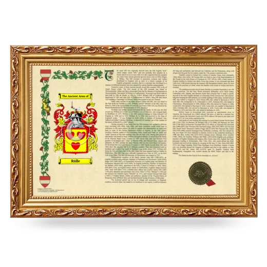 Rülle Armorial Landscape Framed - Gold