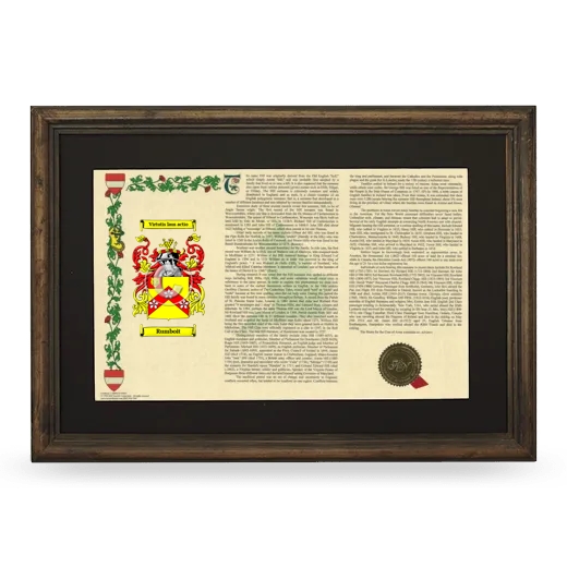 Rumboit Deluxe Armorial Landscape Framed - Brown