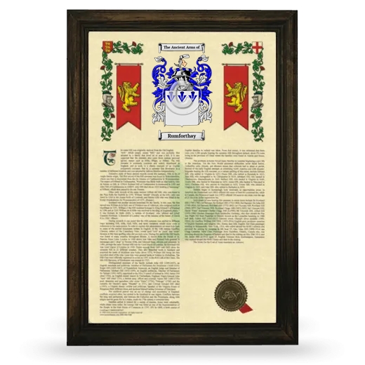 Rumforthay Armorial History Framed - Brown