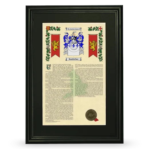 Rumforthay Deluxe Armorial Framed - Black