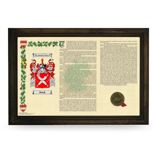 Ronck Armorial Landscape Framed - Brown