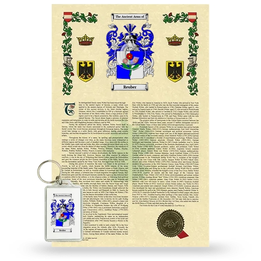 Reuber Armorial History and Keychain Package