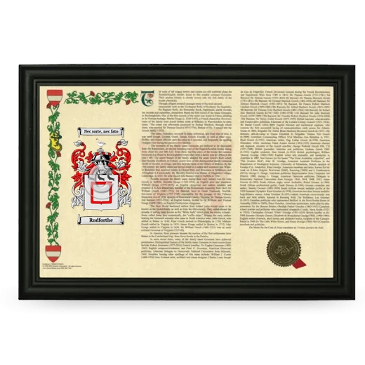 Rudforthe Armorial Landscape Framed - Black