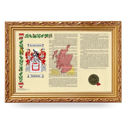 Ruderforth Armorial Landscape Framed - Gold