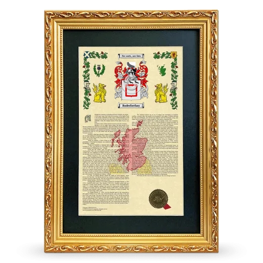 Ruderforthay Deluxe Armorial Framed - Gold