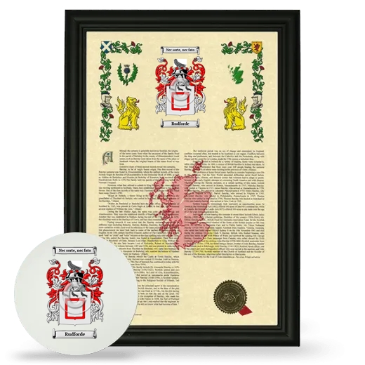 Rudforde Framed Armorial History and Mouse Pad - Black