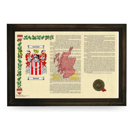 Revent Armorial Landscape Framed - Brown