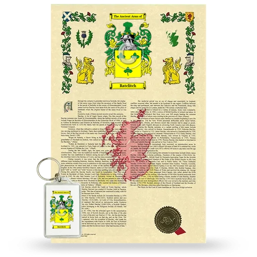 Ratclitch Armorial History and Keychain Package