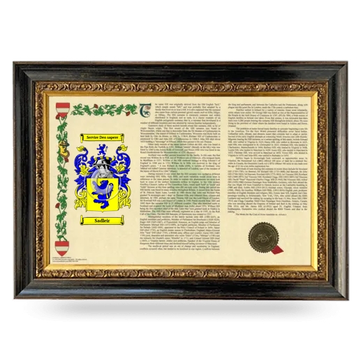 Sadleir Armorial Landscape Framed - Heirloom