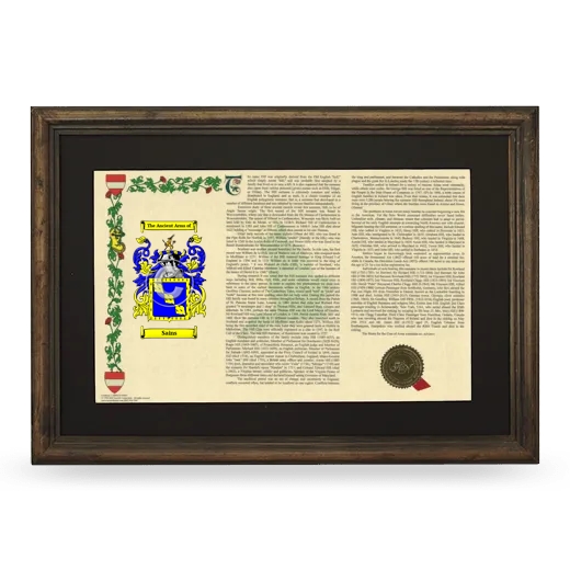 Sains Deluxe Armorial Landscape Framed - Brown