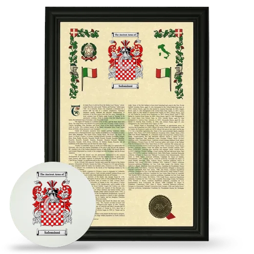 Salominni Framed Armorial History and Mouse Pad - Black