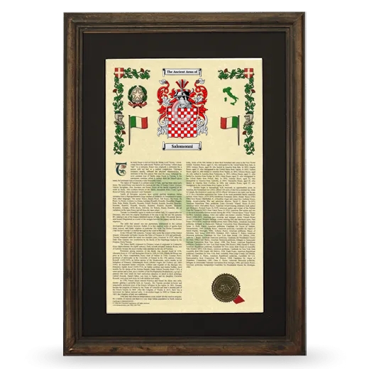 Salomonni Deluxe Armorial Framed - Brown