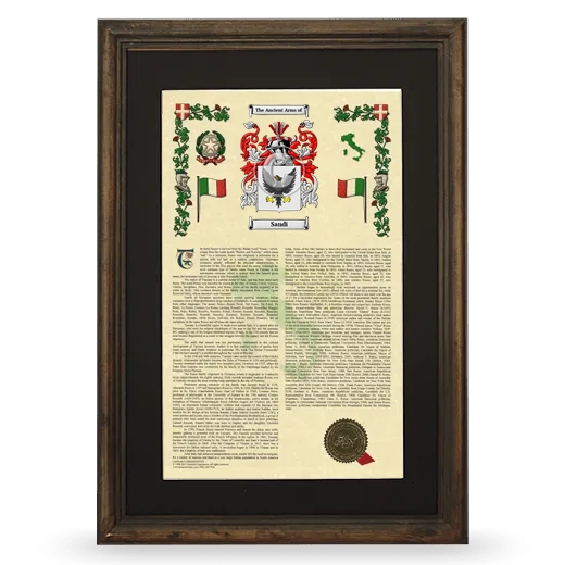 Sandi Deluxe Armorial Framed - Brown