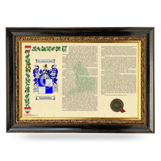 Santsforthay Armorial Landscape Framed - Heirloom