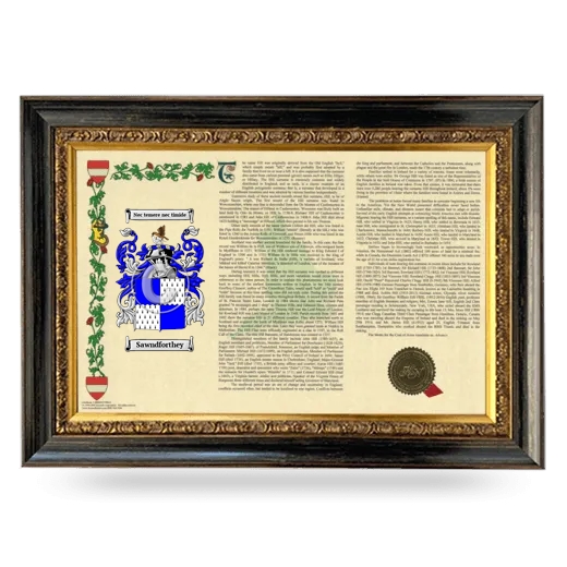 Sawndforthey Armorial Landscape Framed - Heirloom