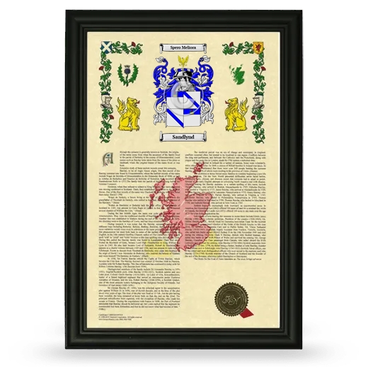 Sandlynd Armorial History Framed - Black