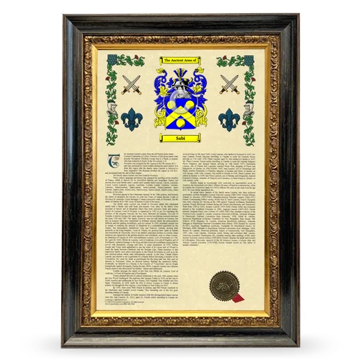 Sabi Armorial History Framed - Heirloom