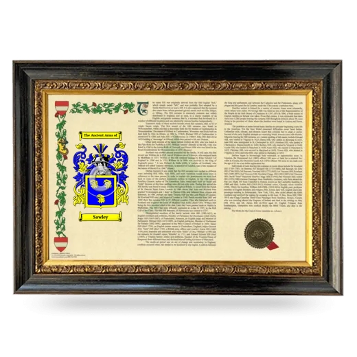 Sawley Armorial Landscape Framed - Heirloom