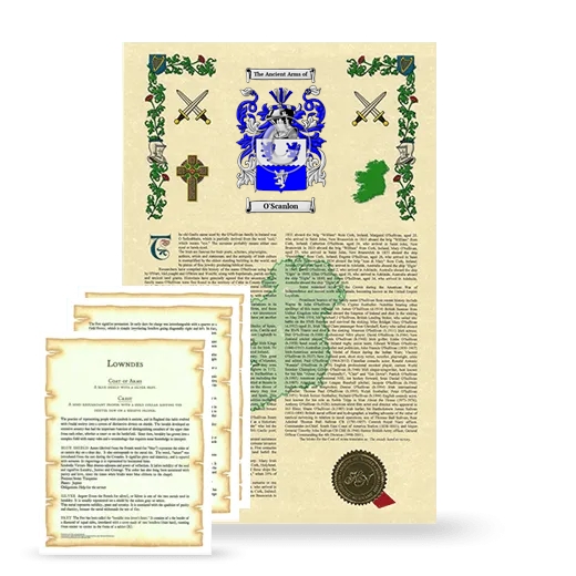 O'Scanlon Armorial History and Symbolism package