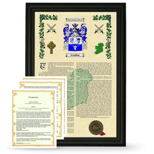 Scandling Framed Armorial History and Symbolism - Black