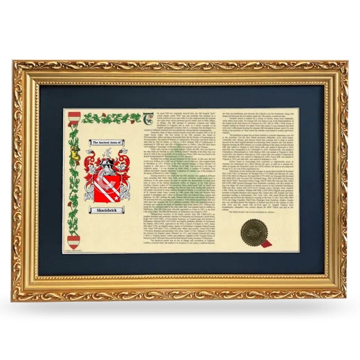 Skarisbrick Deluxe Armorial Landscape Framed - Gold