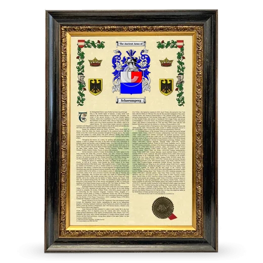 Schaeumperg Armorial History Framed - Heirloom