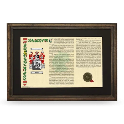 Shine Deluxe Armorial Landscape Framed - Brown