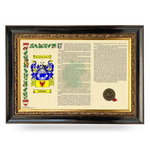 Schänker Armorial Landscape Framed - Heirloom