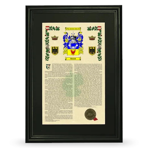 Shenck Deluxe Armorial Framed - Black