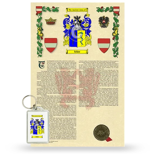 Scher Armorial History and Keychain Package