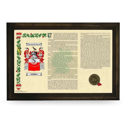 Schiffner Armorial Landscape Framed - Brown