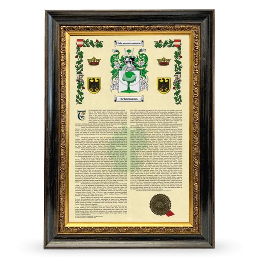 Schurmann Armorial History Framed - Heirloom