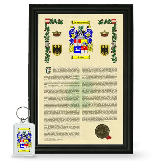 Schlup Framed Armorial History and Keychain - Black