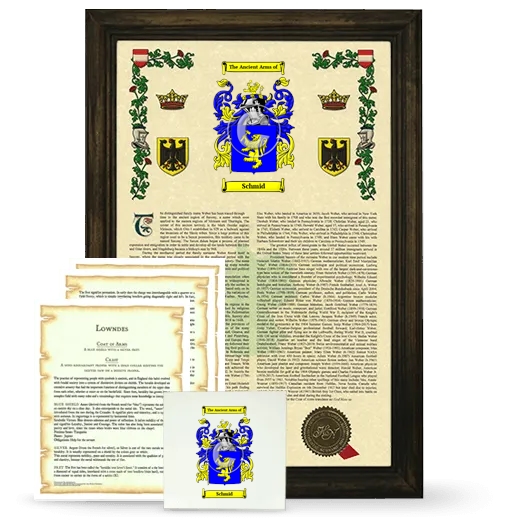 Schmid Framed Armorial, Symbolism and Large Tile - Brown