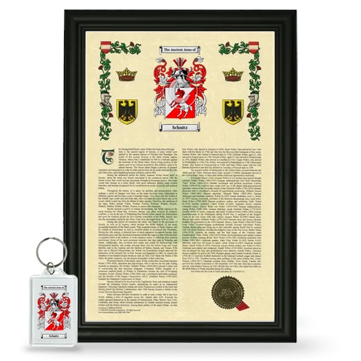 Schnitz Framed Armorial History and Keychain - Black