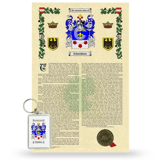Schoenborn Armorial History and Keychain Package