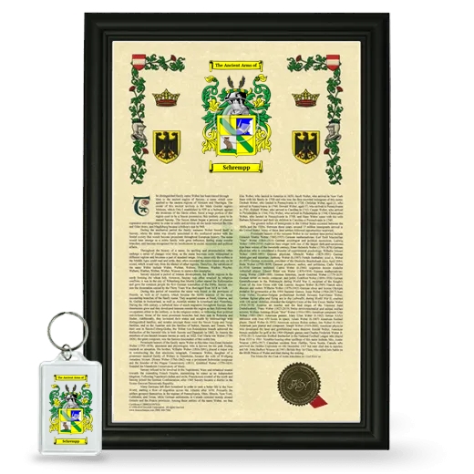 Schrempp Framed Armorial History and Keychain - Black