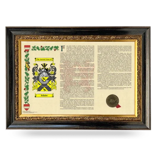 Schrier Armorial Landscape Framed - Heirloom