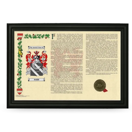 Schild Armorial Landscape Framed - Black