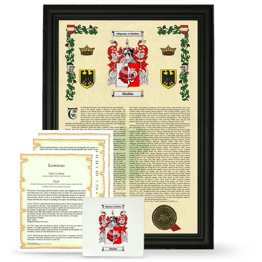 Shubin Framed Armorial, Symbolism and Large Tile - Black