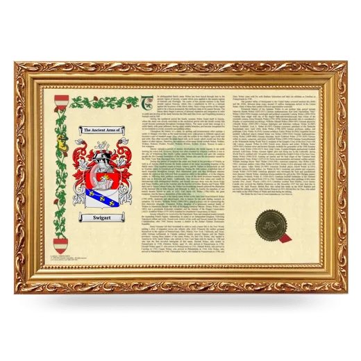 Swigart Armorial Landscape Framed - Gold