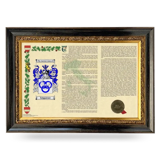 Scippatore Armorial Landscape Framed - Heirloom